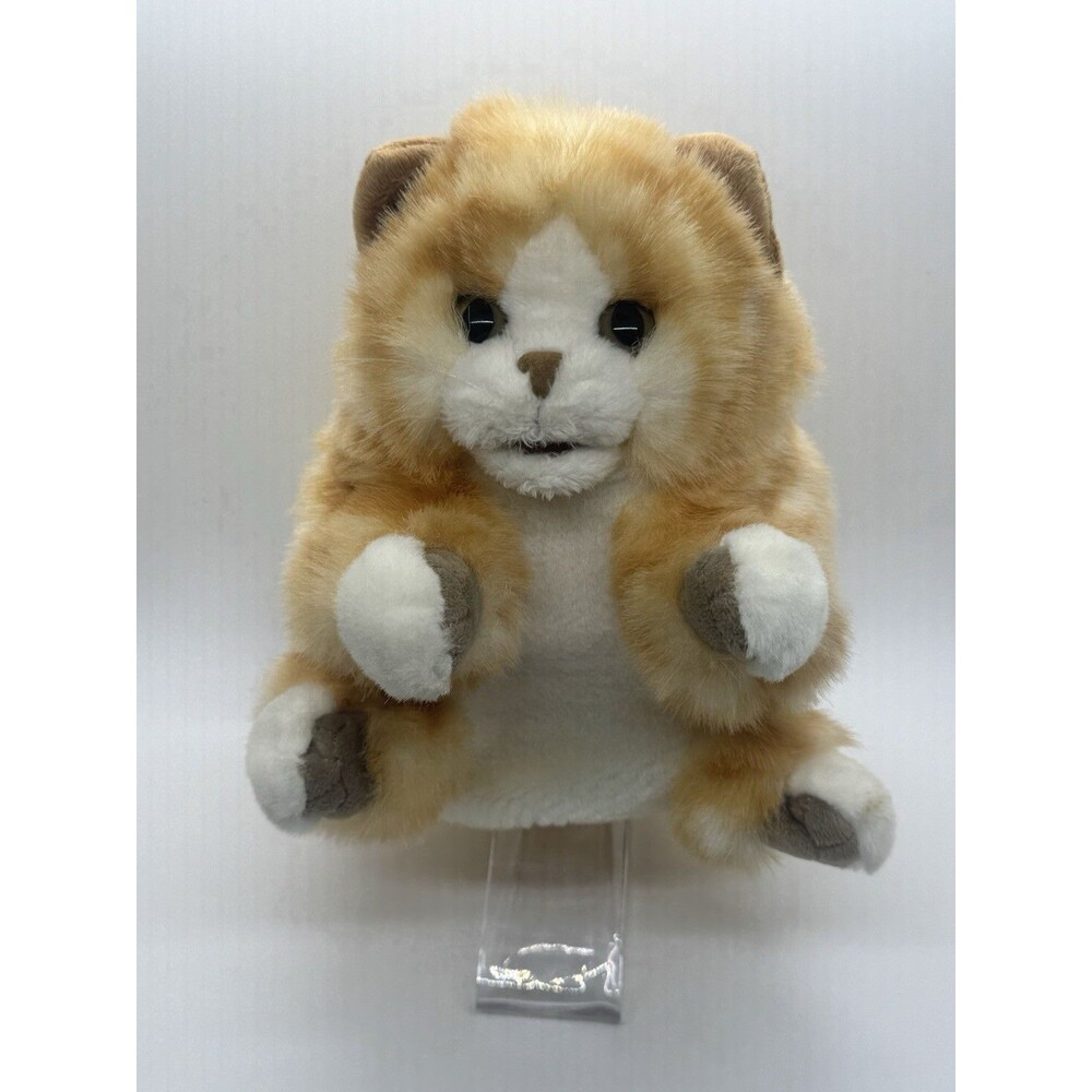 Folkmanis Cat Puppet Orange Tabby Kitten Chunky Body Animal Learning 8"